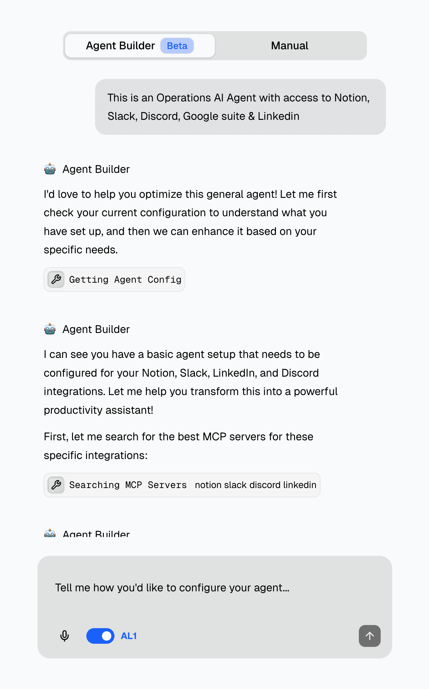 Agent builder illustration light